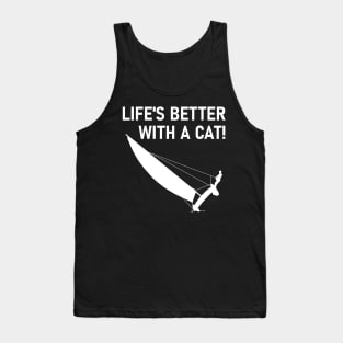 Life is better with a cat! - Trapeze sailing Tank Top